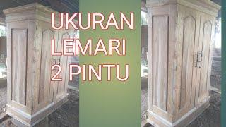 UKURAN LEMARI  2 PINTU MINIMALIS kayu jati||#woodworking #woodwork