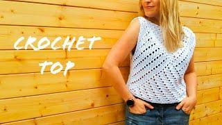 How to crochet summer top fast and easy #crochetsummertop