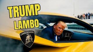 Donald Trump Does Burnouts in Lamborghini – Epic AI Trump Donuts in NYC!