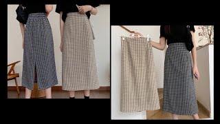 Very easy [NO ZIPPER] Sewing skirt this way is quick and easy