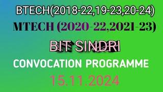 bit sindri mtech admission|bit sindri btech admission|convocation programme 15.11.24