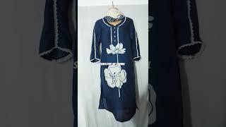 Designer kurti with lace stitch by Fariha boutique designer #subscribe #fashion