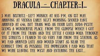 DRACULA by Bram Stoker | Chapter 1 (Audiobook in English) | Horror Classic