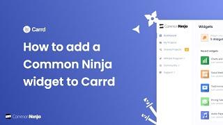 How to add a Common Ninja Widget to Carrd