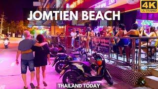 [4K] Walking Jomtien beach, Pattaya today. Thailand 2024