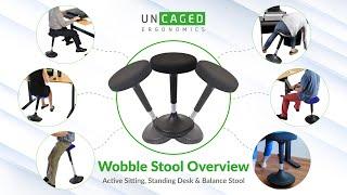 Wobble Stool adjustable height standing desk stool for active sitting sit stand up balance perching