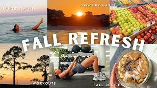 Autumn Re-Fresh: sunrise swims, fall recipes, decluttering, cozy home hauls