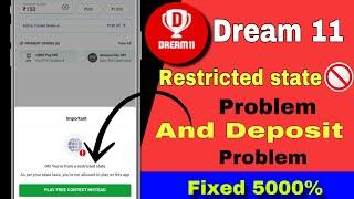 Dream 11 Restricted State Problem | dream 11 location problem fixed | you’re from restricted state