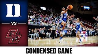 Duke vs. Boston College Condensed Game | 2024-25 ACC Women's Basketball