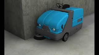 Tennant S20 Compact Ride-On Sweeper - Animation