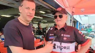 ERALDO FERRACCI & MOTO AMERICA WARHORSE DUCATI RIDER PJ WATKINSON AT LOUDON CLASSIC 100TH 2023