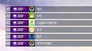 레전드 찍은 오버워치 랭커컷 근황