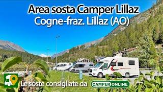 Le aree di sosta segnalate da CamperOnLine: Area sosta Camper Lillaz