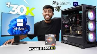 30,000rs PC Build With Ryzen 5 5600GT!  Hard Gaming & Editing Test! Best Budget PC