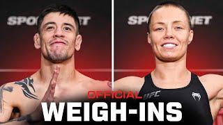 Moreno vs. Albazi Fighter Weigh-Ins | UFC Edmonton