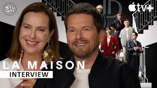 Pierre Deladonchamps & Carole Bouquet on La Maison | AppleTV+ new High Fashion Scandal series