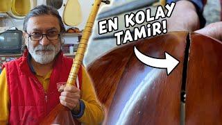 KIRIK BAĞLAMA TAMİRİ! ( Kırık Saz Teknesi Nasıl Tamir Edilir? ) #yapraksazevi