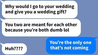 My brother's fiancée didn't attend my wedding due to my educational background.