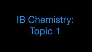 IB Chemistry SL/HL Topic 1: Pearson (2014) Textbook Practice Questions