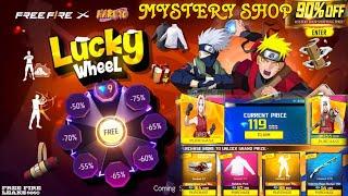 Next MYSTERY SHOP Free Fire | NARUTO Mystery Shop | FF X Naruto event 2025 All Free Rewards