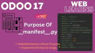 Understanding the manifest File in Odoo 17