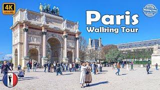 PARIS Walking Tour: Heart of the City - Louvre, Tuilerie, Carrousel, Concorde - 4k60fps