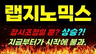 [랩지노믹스 주가전망] 긴급속보!!! 잠시조정일 뿐? 상승?! 지금부터가 시작에 불과. #랩지노믹스 #랩지노믹스주가 #랩지노믹스목표가
