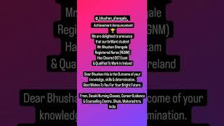 Success in OET Exam | Mr Bhushan Shengale Registered Nurse now going to work at Ireland #oet #oet02