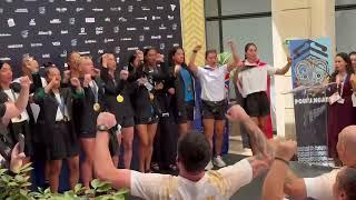 New Zealand women's rugby sevens performed a traditional Māori Haka after winning gold at Paris 2024