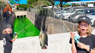 FISHING at COSTCO??? | Urban Fishing Challenge