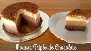 Mousse Triplo de Chocolate Maravilhoso | Por Rúbia Carolina