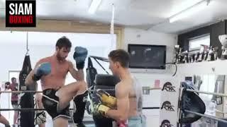 Liam Nolan One Championship fighter sparring with Lion Fight, Fighter Nico Carillo