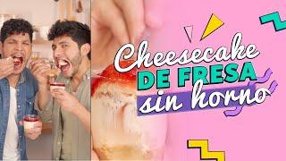 CHEESECAKE DE FRESA¡Sin horno y sin batidora!  | LOS DE ÑAM