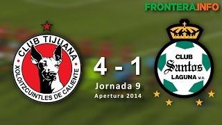 Xolos vs Santos (4 -1) Resumen