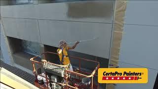 Drone Footage of Exterior Business Painting - CertaPro Painters® Business & Commercial Services
