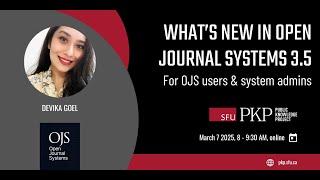 What's new in Open Journal Systems (OJS) 3.5