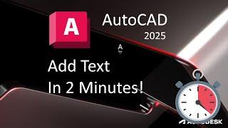 Add TEXT in 2 Minutes! - AutoCAD