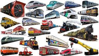 TRAINS and RAILWAY | Learn Railway Transport in English | High-Speed Train, Bullet Train, Subway