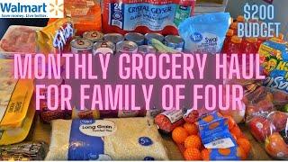 Monthly Grocery Haul For Family Of 4 // $200 Grocery Budget // Saving With Shaniqua