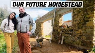 Building a beautiful stone house from SCRATCH! (Starting the patio)