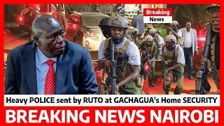 Breaking News from GACHAGUA Karen Home HEAVY POLICE arrive with VEHICLES sorround HOUSE for Security