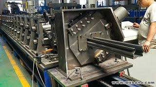 C Type Channel Roll Forming Machine Working Process #shorts
