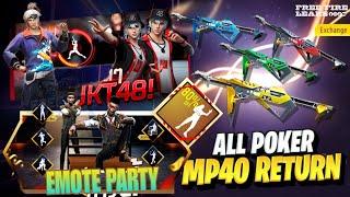 UPCOMING EVENTS IN FREE FIRE | Emote Party - LoL emote Return | Poker MP40 Return | Next TOP Up FF