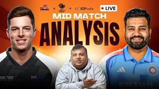 New Zealand vs India 12th CT 2025 | LIVE  | Mid Match Analysis | Rohit  vs Santner