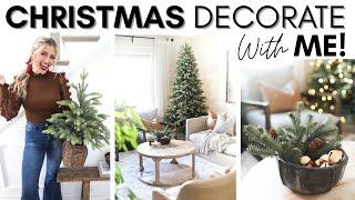 CHRISTMAS DECORATE WITH ME PART 3 || ENTRYWAY AND LIVING ROOM HOLIDAY DECOR IDEAS || BUDGET DECOR