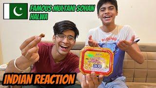 First Time Eating PAKISTANI Famous Sohgat Multani Sohan Halwa  *FULL INDIAN REACTION*