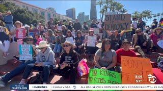 International Women's Day March draws nearly a thousand people out to Waterfront Park