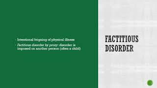 Somatic symptoms and dissociative disorders