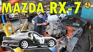 MAZDA RX-7 1JZ SWAP REMOVING THE ENGINE | SL Chop Shop |