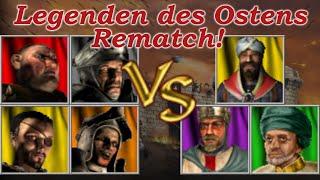 Die 4 Herzoge vs Richard, Saladin, Efendi - Rematch | Stronghold Crusader - KI Kämpfe